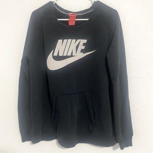 Nike Crewneck Sweater Red Tag Distressed Look with Pocket Size XL Unisex